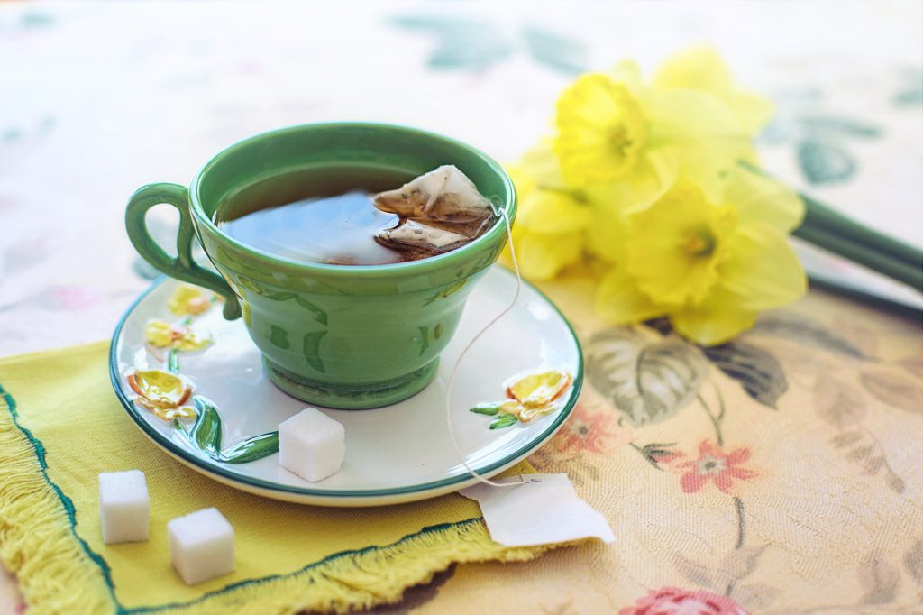 Green Tea on the Table
