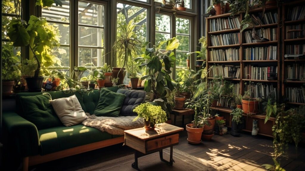 Indoor Garden in Library