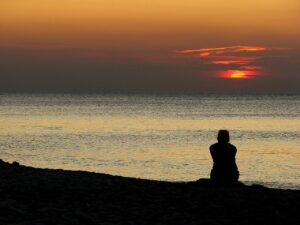 Sunset and Person