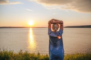 Sunset and Woman