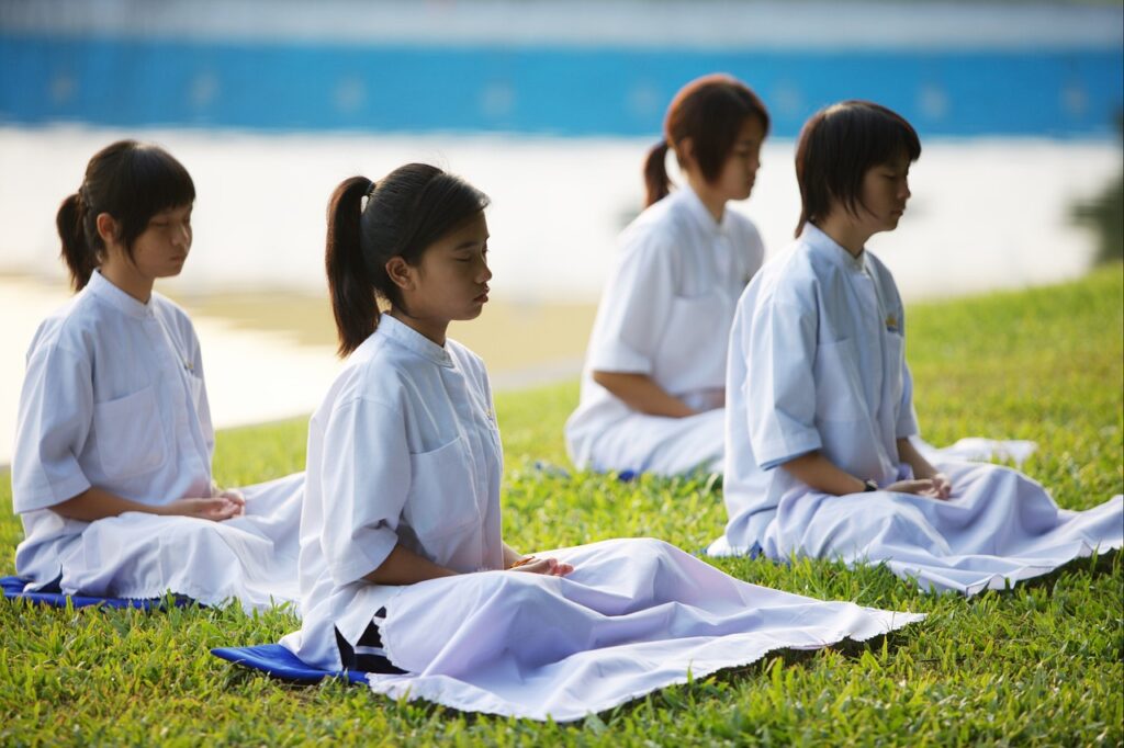 Children in Meditation