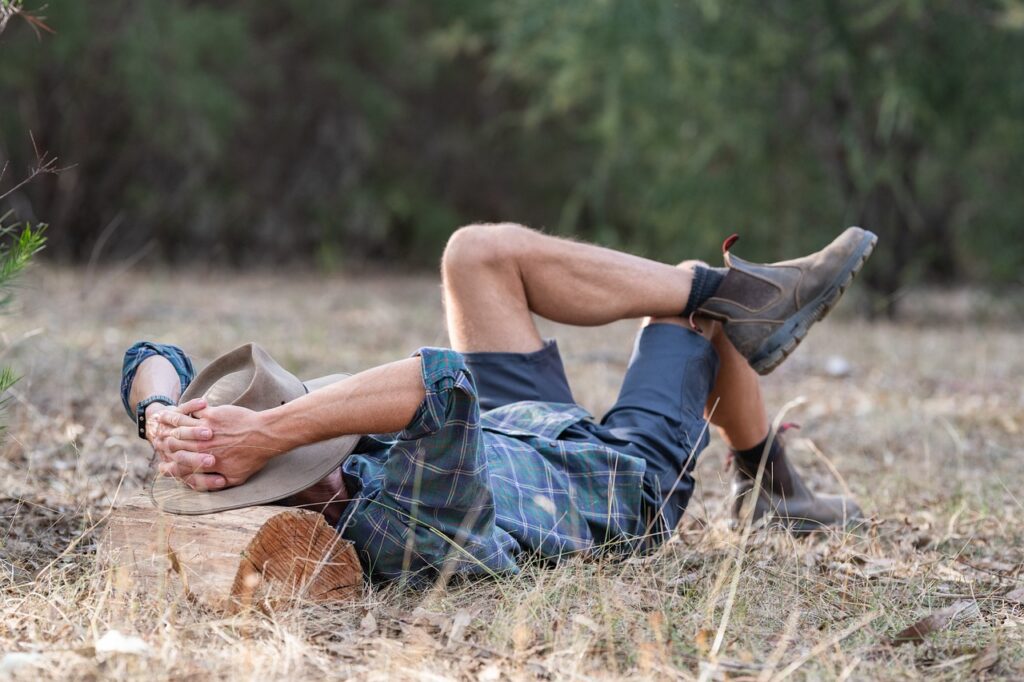 Man Relaxing and Thinking