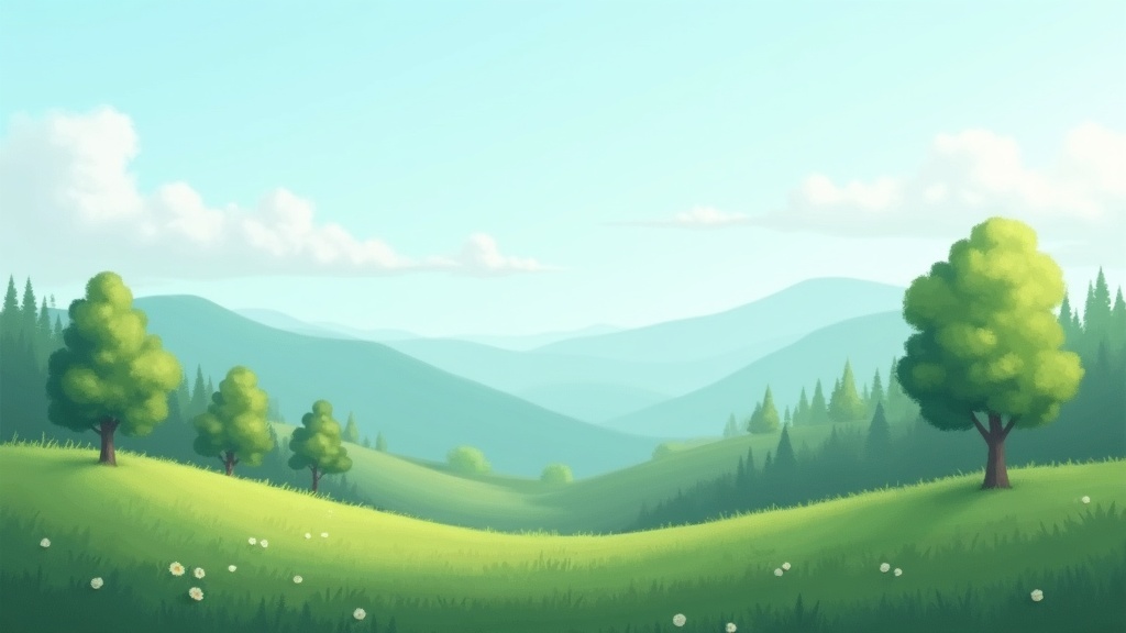 calm and peaceful landscape, symbolizing stress relief
